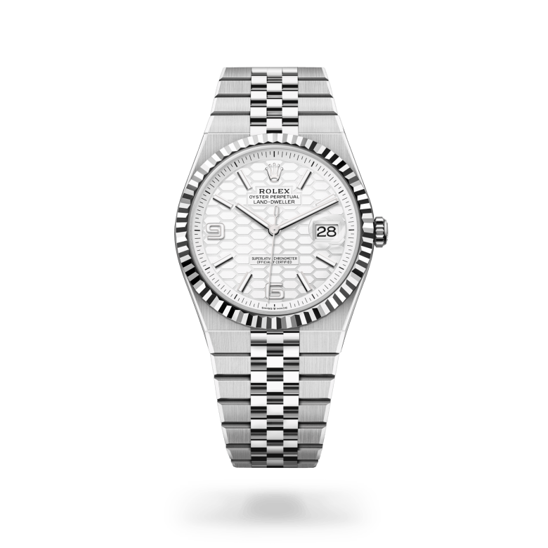 Rolex Land-Dweller 40, M127334-0001, 40mm, Wit Rolesor - een combinatie van Oystersteel en witgoud