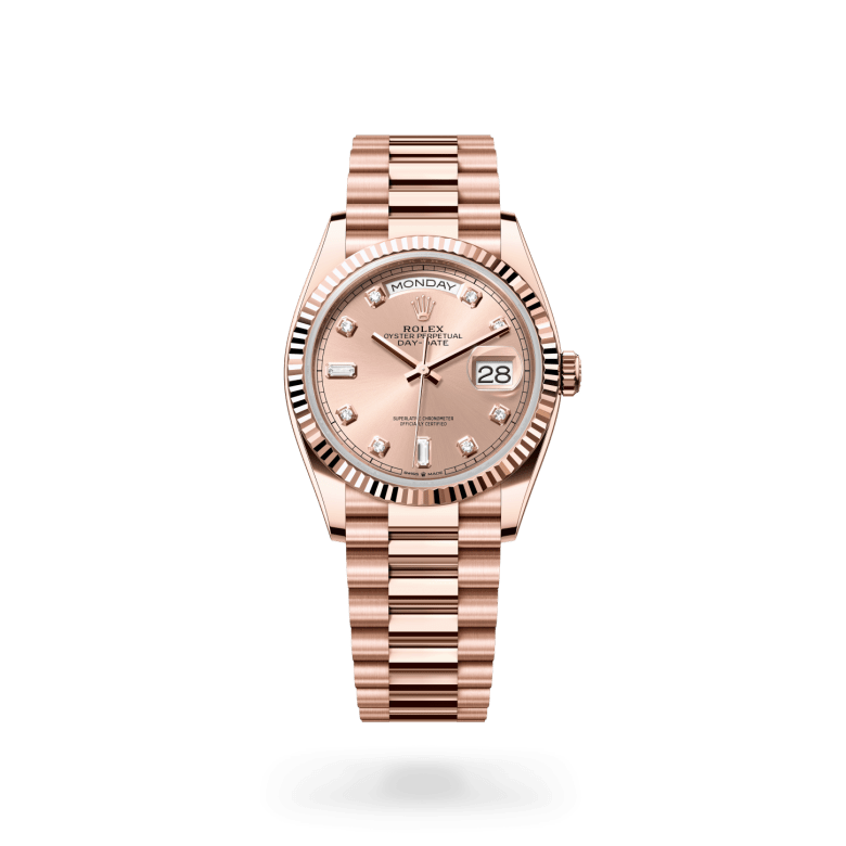 Rolex Day-Date 36, M128235-0009, 36mm, 18 kt Everose-goud