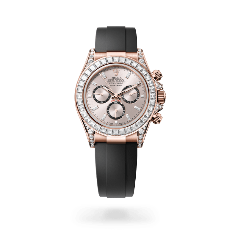 Rolex Cosmograph Daytona, M126535TBR-0002, 40mm, 18 kt Everose-goud met bandaanzetten bezet met diamanten