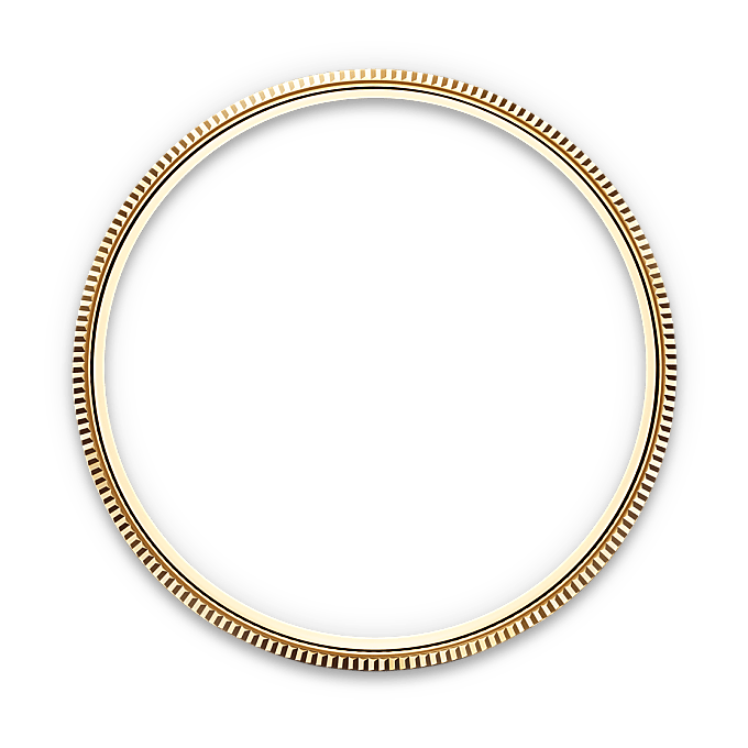 Gewelfde en gekartelde bezel