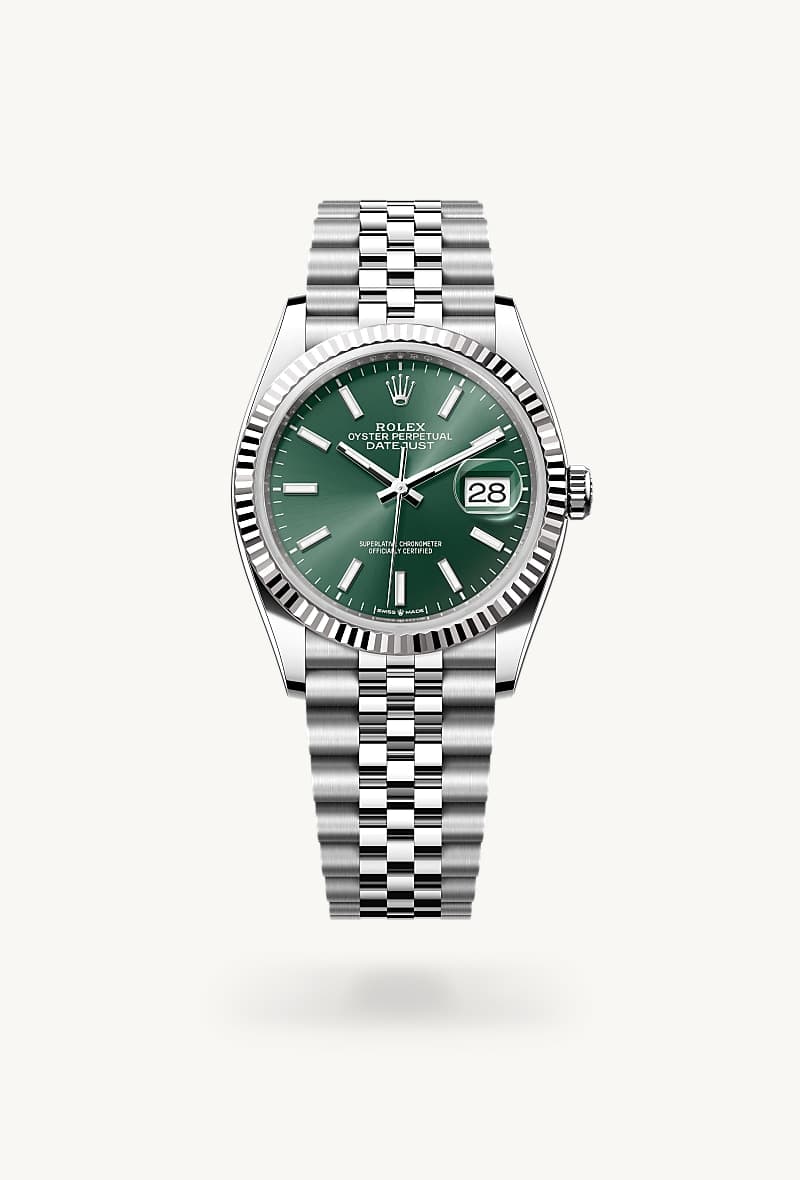 Rolex Datejust 36, M126234-0051, 36mm, Wit Rolesor - een combinatie van Oystersteel en witgoud