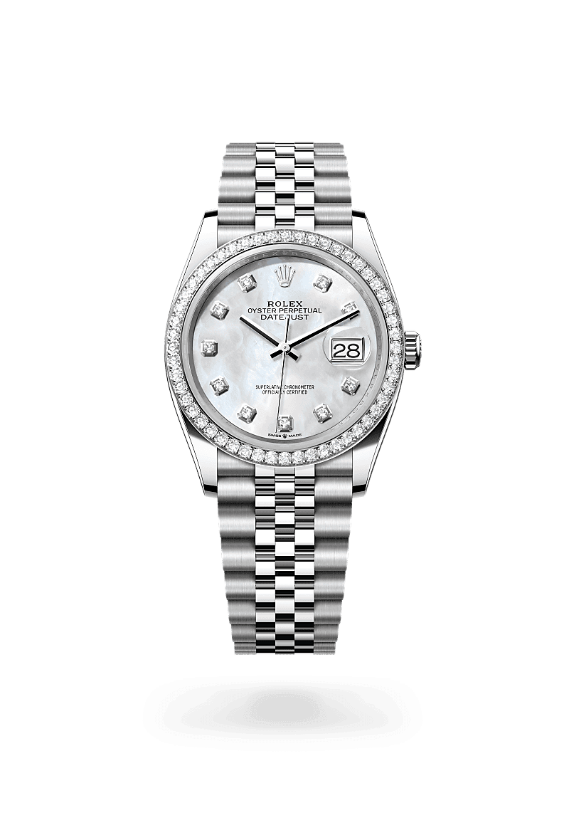Rolex Datejust 36, M126284RBR-0011, 36mm, Wit Rolesor - een combinatie van Oystersteel en witgoud