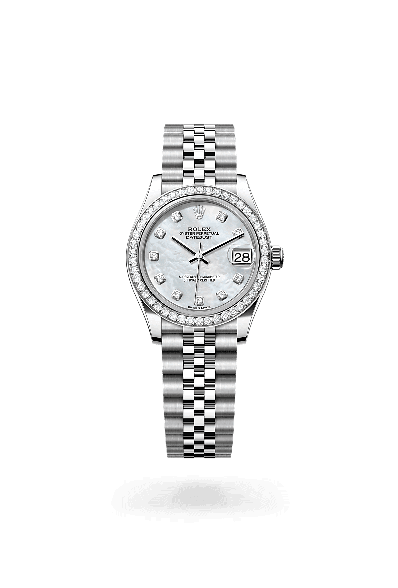 Rolex Datejust 31, M278384RBR-0008, 31mm, Wit Rolesor - een combinatie van Oystersteel en witgoud