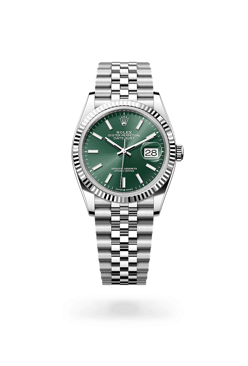 Rolex Datejust 36, M126234-0051, 36mm, Wit Rolesor - een combinatie van Oystersteel en witgoud