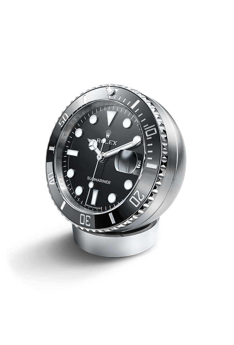 Rolex Submariner Date tafelklok, 80mm, Edelstaal