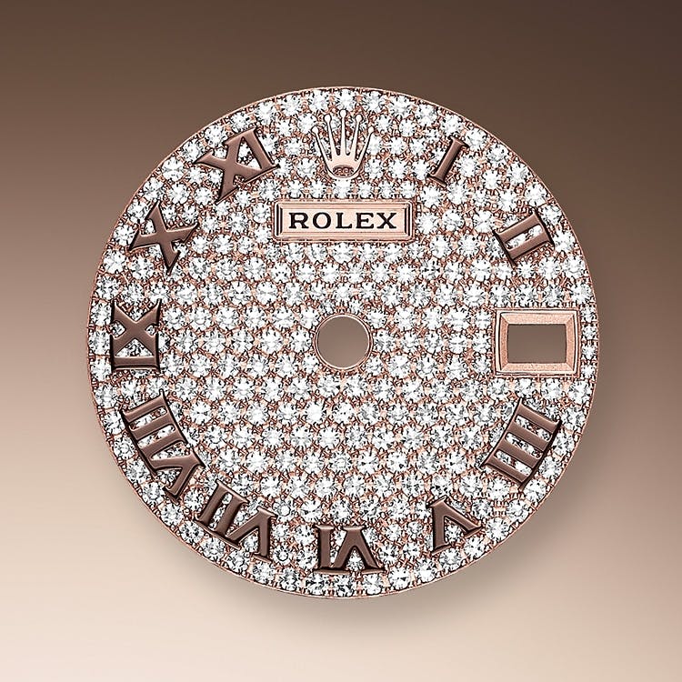 Met diamanten belegde wijzerplaat Rolex
